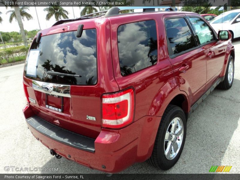 Sangria Red Metallic / Charcoal Black 2010 Ford Escape Limited V6
