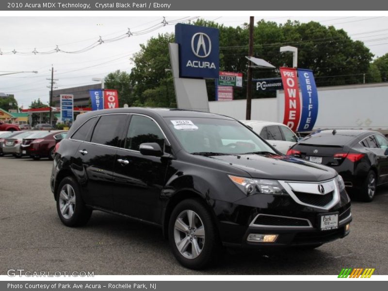 Crystal Black Pearl / Ebony 2010 Acura MDX Technology
