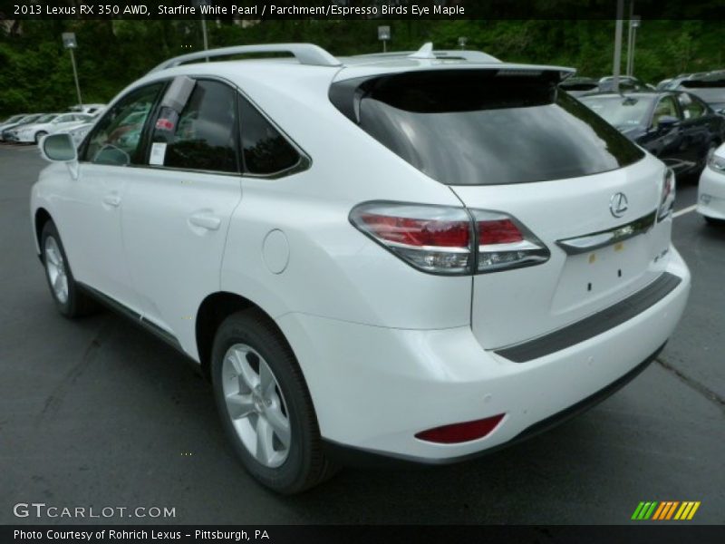 Starfire White Pearl / Parchment/Espresso Birds Eye Maple 2013 Lexus RX 350 AWD