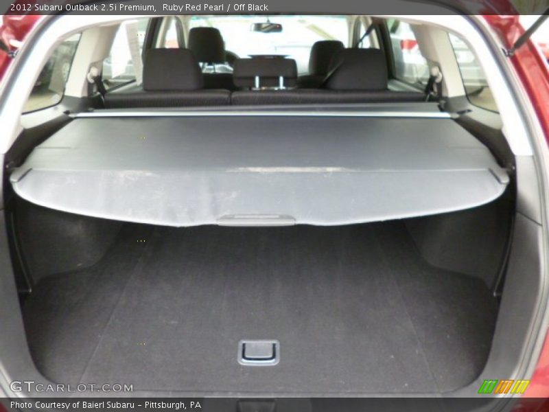 Ruby Red Pearl / Off Black 2012 Subaru Outback 2.5i Premium