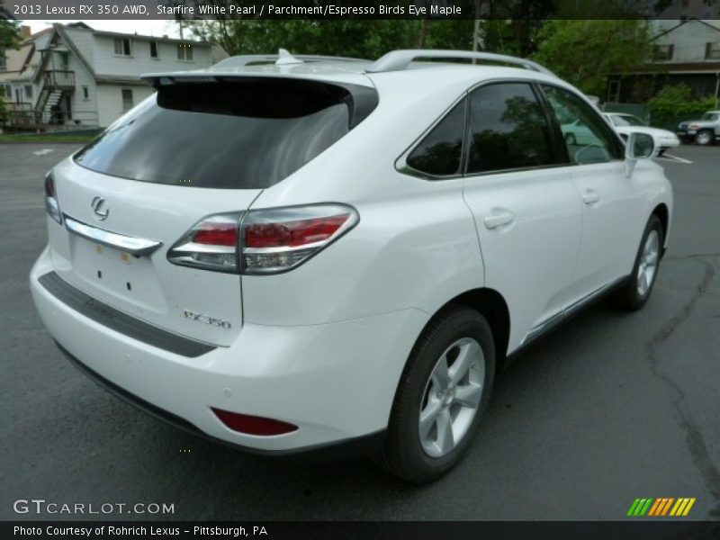 Starfire White Pearl / Parchment/Espresso Birds Eye Maple 2013 Lexus RX 350 AWD