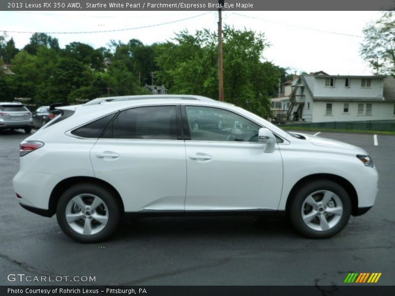 Starfire White Pearl / Parchment/Espresso Birds Eye Maple 2013 Lexus RX 350 AWD