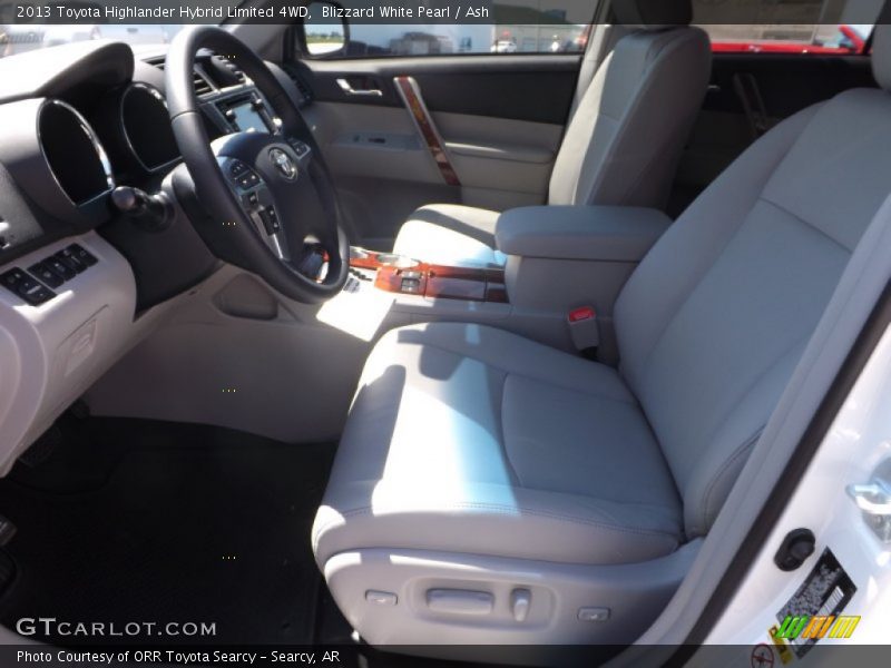 Blizzard White Pearl / Ash 2013 Toyota Highlander Hybrid Limited 4WD