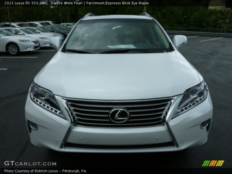 Starfire White Pearl / Parchment/Espresso Birds Eye Maple 2013 Lexus RX 350 AWD