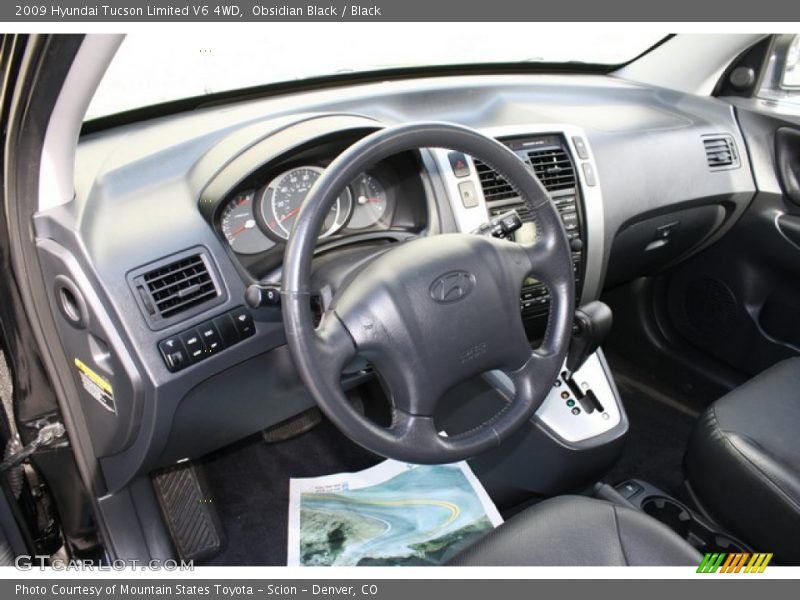 Obsidian Black / Black 2009 Hyundai Tucson Limited V6 4WD