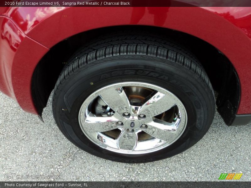 Sangria Red Metallic / Charcoal Black 2010 Ford Escape Limited V6