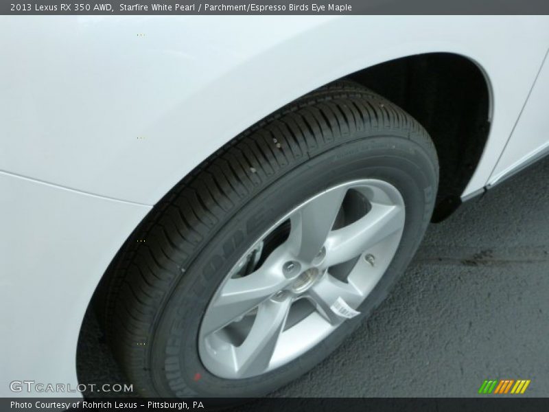 Starfire White Pearl / Parchment/Espresso Birds Eye Maple 2013 Lexus RX 350 AWD