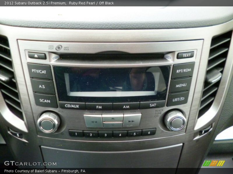 Ruby Red Pearl / Off Black 2012 Subaru Outback 2.5i Premium