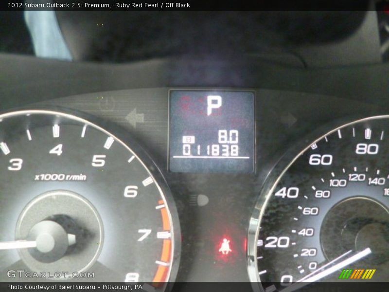 Ruby Red Pearl / Off Black 2012 Subaru Outback 2.5i Premium