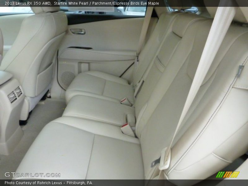 Starfire White Pearl / Parchment/Espresso Birds Eye Maple 2013 Lexus RX 350 AWD