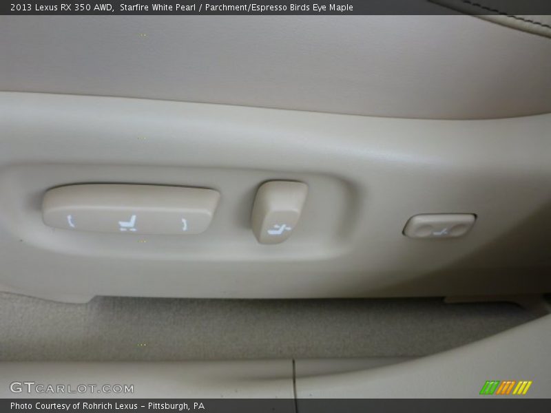 Starfire White Pearl / Parchment/Espresso Birds Eye Maple 2013 Lexus RX 350 AWD