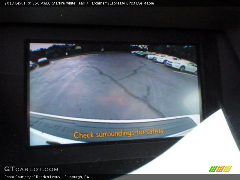 Starfire White Pearl / Parchment/Espresso Birds Eye Maple 2013 Lexus RX 350 AWD