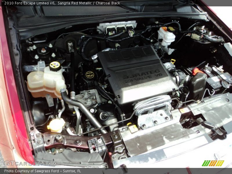 Sangria Red Metallic / Charcoal Black 2010 Ford Escape Limited V6