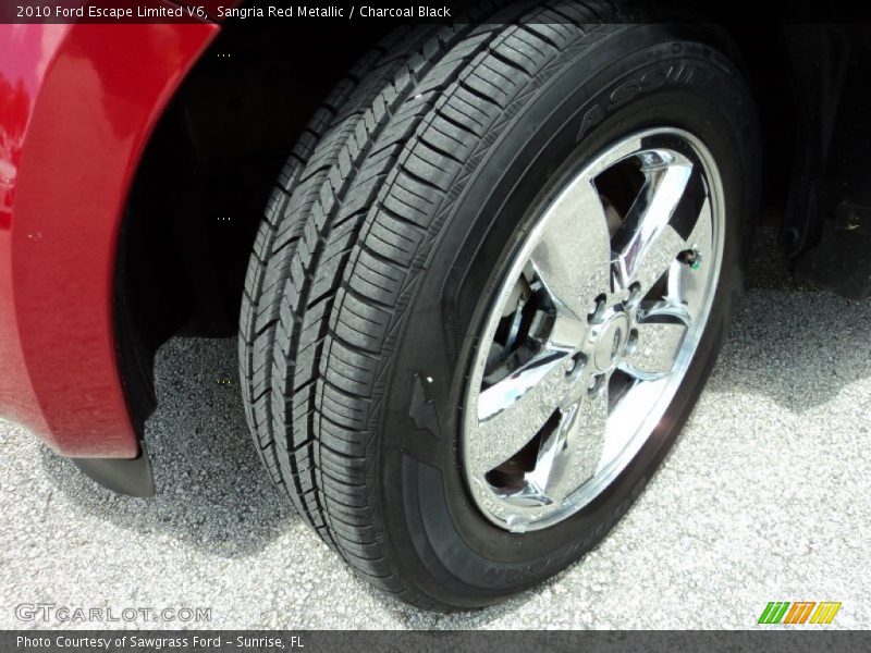 Sangria Red Metallic / Charcoal Black 2010 Ford Escape Limited V6