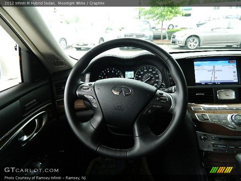 Moonlight White / Graphite 2012 Infiniti M Hybrid Sedan