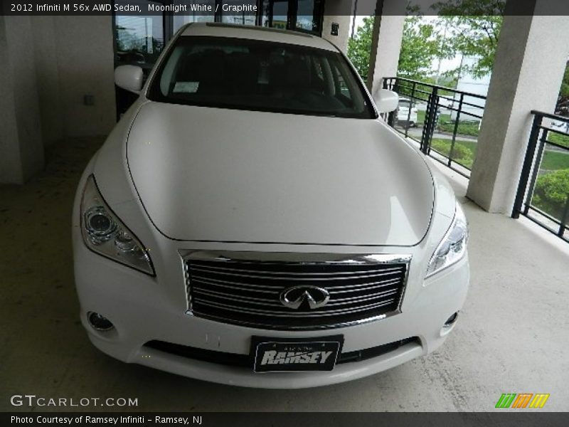 Moonlight White / Graphite 2012 Infiniti M 56x AWD Sedan