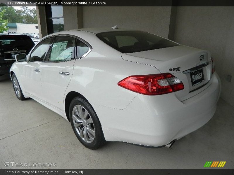 Moonlight White / Graphite 2012 Infiniti M 56x AWD Sedan