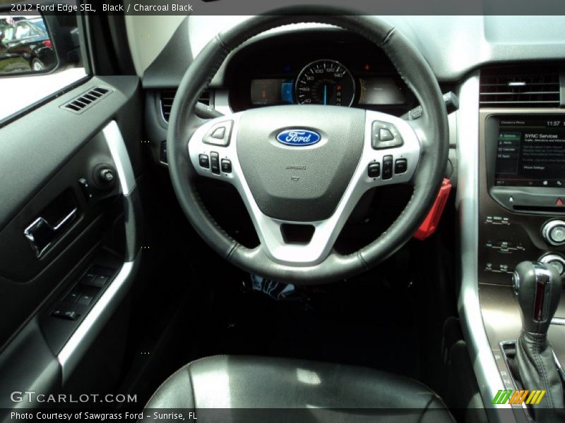 Black / Charcoal Black 2012 Ford Edge SEL