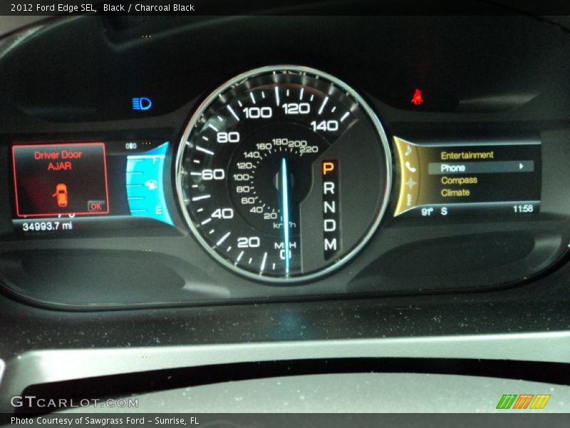 Black / Charcoal Black 2012 Ford Edge SEL