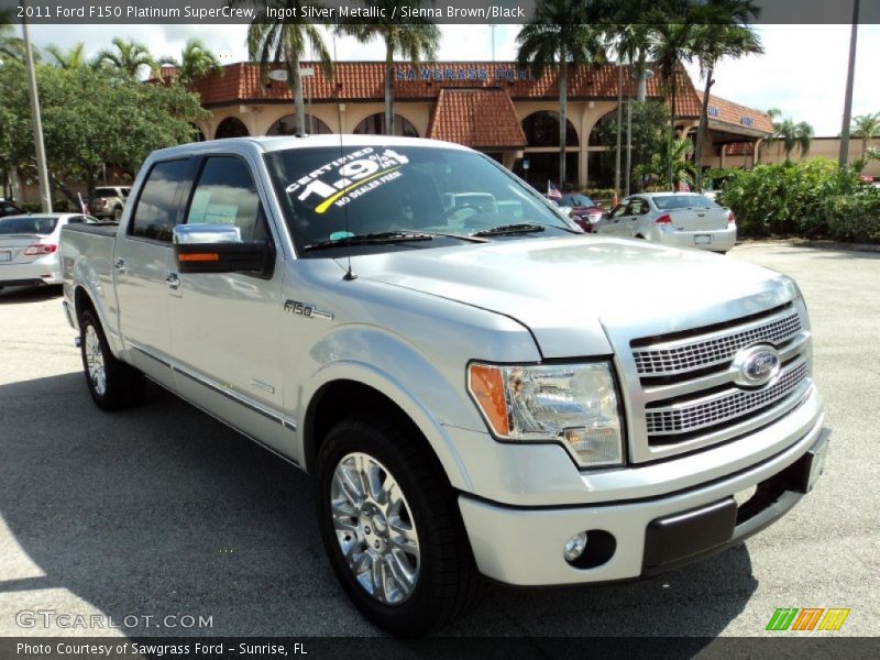 Ingot Silver Metallic / Sienna Brown/Black 2011 Ford F150 Platinum SuperCrew