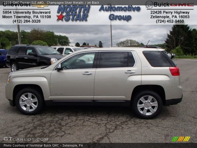 Champagne Silver Metallic / Jet Black 2013 GMC Terrain SLE AWD