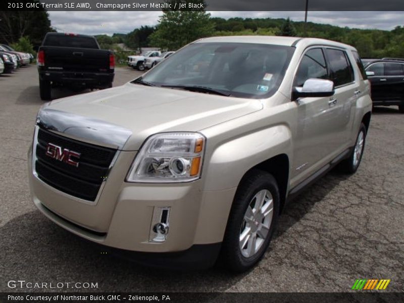 Champagne Silver Metallic / Jet Black 2013 GMC Terrain SLE AWD