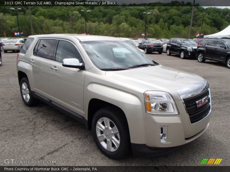 Champagne Silver Metallic / Jet Black 2013 GMC Terrain SLE AWD