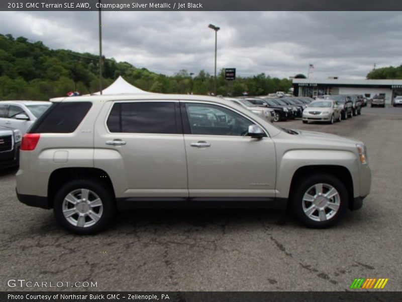 Champagne Silver Metallic / Jet Black 2013 GMC Terrain SLE AWD