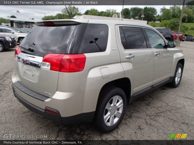 Champagne Silver Metallic / Jet Black 2013 GMC Terrain SLE AWD