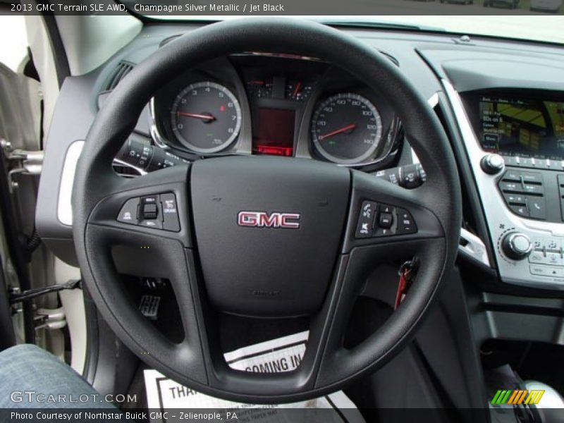 Champagne Silver Metallic / Jet Black 2013 GMC Terrain SLE AWD