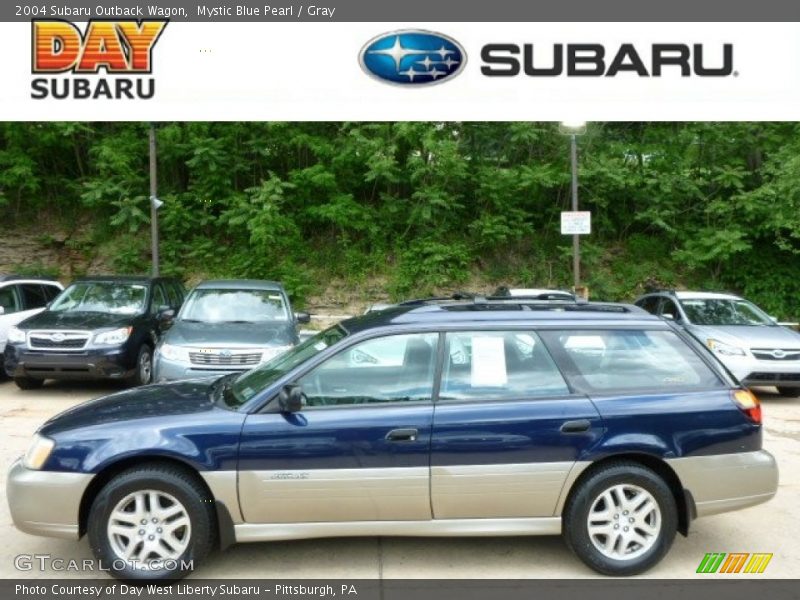 Mystic Blue Pearl / Gray 2004 Subaru Outback Wagon