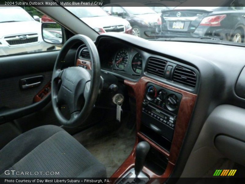 Mystic Blue Pearl / Gray 2004 Subaru Outback Wagon