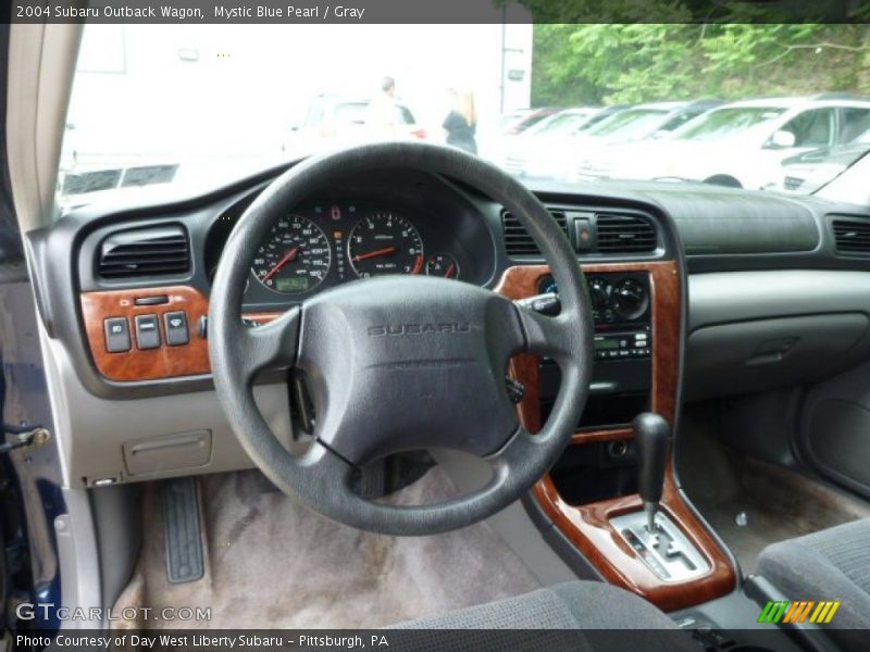 Mystic Blue Pearl / Gray 2004 Subaru Outback Wagon