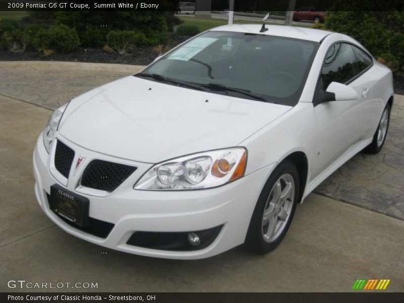 Summit White / Ebony 2009 Pontiac G6 GT Coupe
