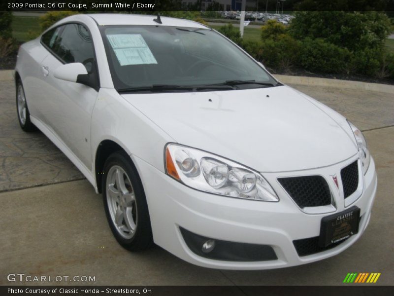 Summit White / Ebony 2009 Pontiac G6 GT Coupe