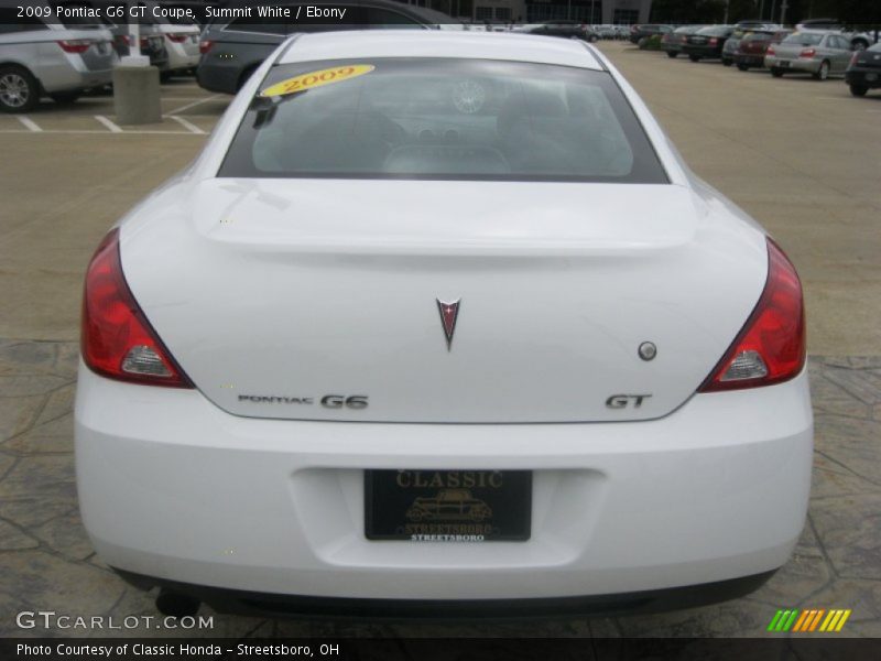 Summit White / Ebony 2009 Pontiac G6 GT Coupe