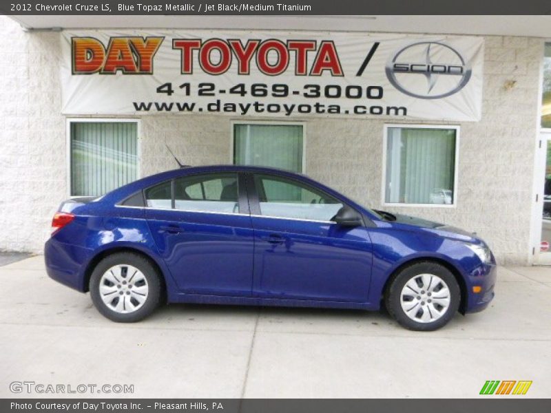 Blue Topaz Metallic / Jet Black/Medium Titanium 2012 Chevrolet Cruze LS