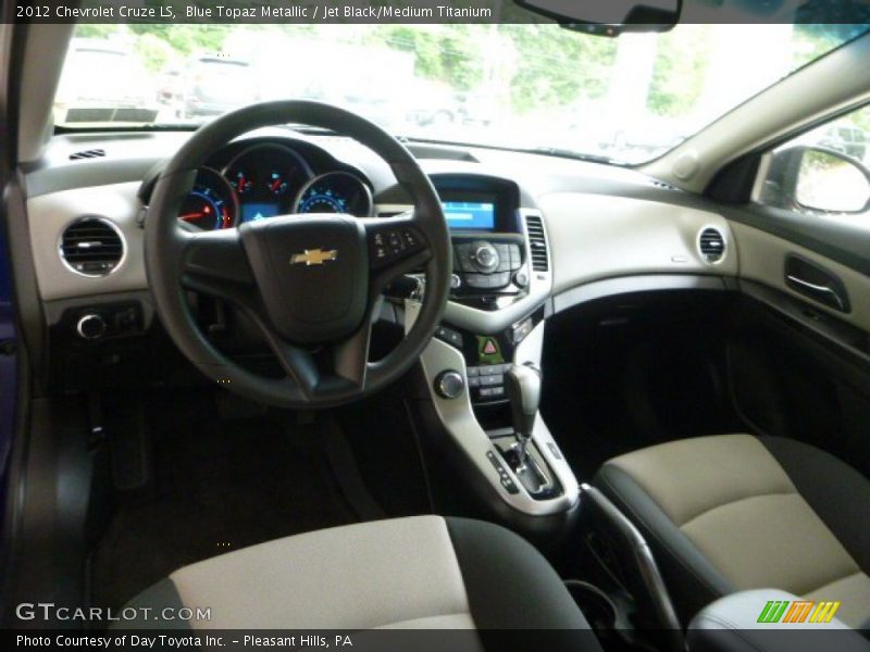 Blue Topaz Metallic / Jet Black/Medium Titanium 2012 Chevrolet Cruze LS