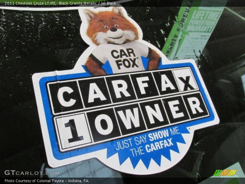 Black Granite Metallic / Jet Black 2011 Chevrolet Cruze LT/RS