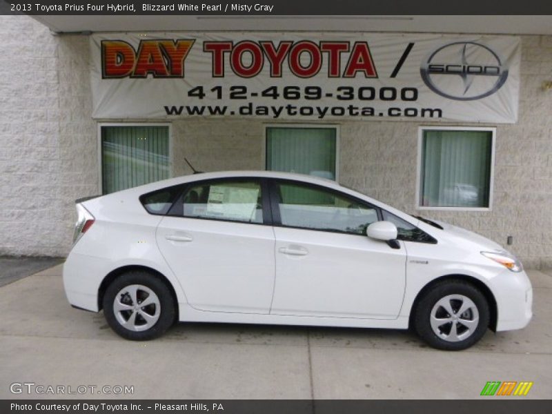 Blizzard White Pearl / Misty Gray 2013 Toyota Prius Four Hybrid