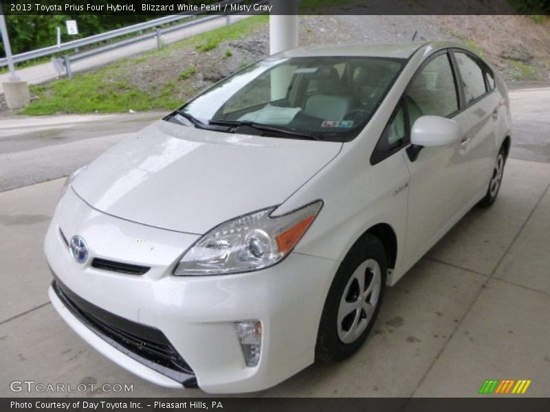 Blizzard White Pearl / Misty Gray 2013 Toyota Prius Four Hybrid
