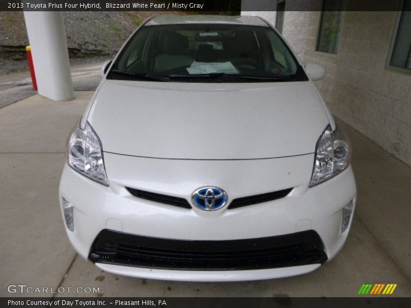 Blizzard White Pearl / Misty Gray 2013 Toyota Prius Four Hybrid