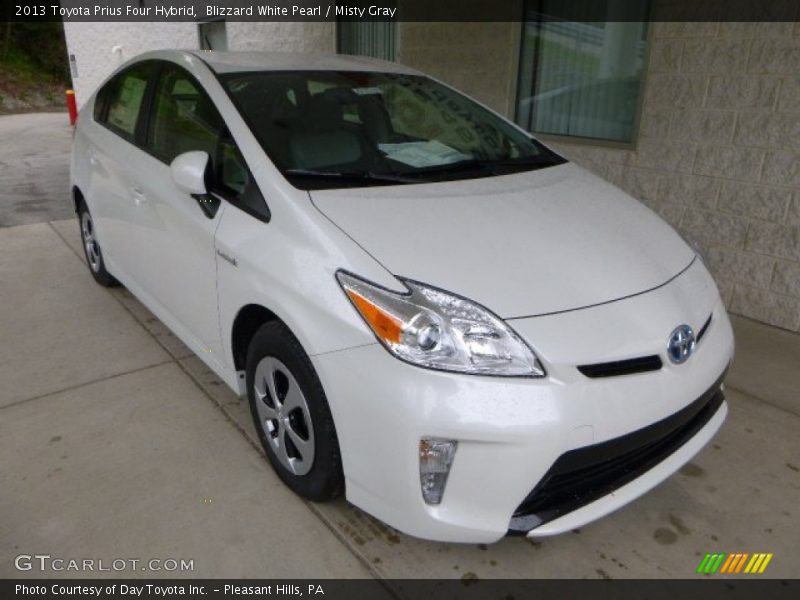 Blizzard White Pearl / Misty Gray 2013 Toyota Prius Four Hybrid