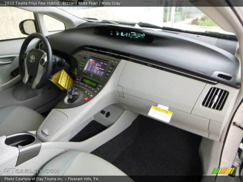 Blizzard White Pearl / Misty Gray 2013 Toyota Prius Four Hybrid