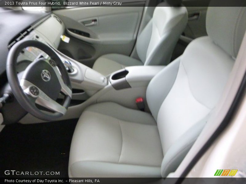 Blizzard White Pearl / Misty Gray 2013 Toyota Prius Four Hybrid