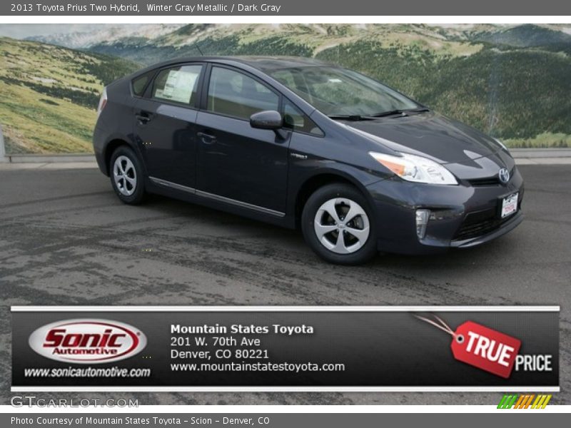 Winter Gray Metallic / Dark Gray 2013 Toyota Prius Two Hybrid