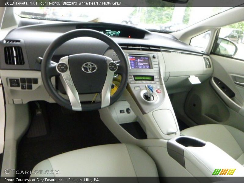 Blizzard White Pearl / Misty Gray 2013 Toyota Prius Four Hybrid