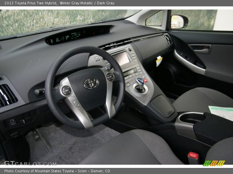 Winter Gray Metallic / Dark Gray 2013 Toyota Prius Two Hybrid