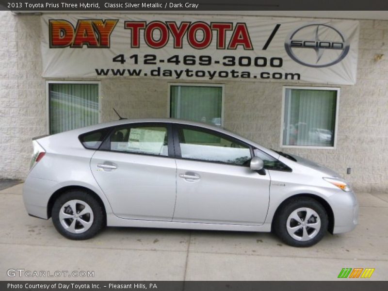 Classic Silver Metallic / Dark Gray 2013 Toyota Prius Three Hybrid