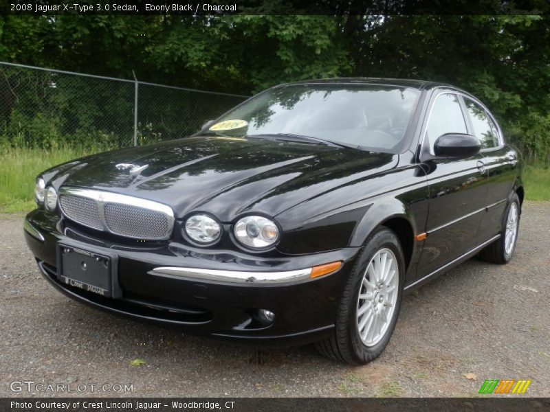 Ebony Black / Charcoal 2008 Jaguar X-Type 3.0 Sedan